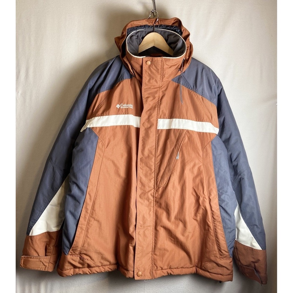 Columbia Mountain Jacket Men XL Insulated Ski Parka Hooded Winter Coat Vintage